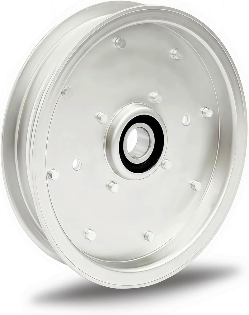 HTWORK AUC10172 Idler Pulley Fit for John Deere 15959 Z335E Z525E Z535M Z535R Z540M Z540R ZTrak, Lawn Mower Deck Flat Belt Pulley (1 Pc) - Image 1